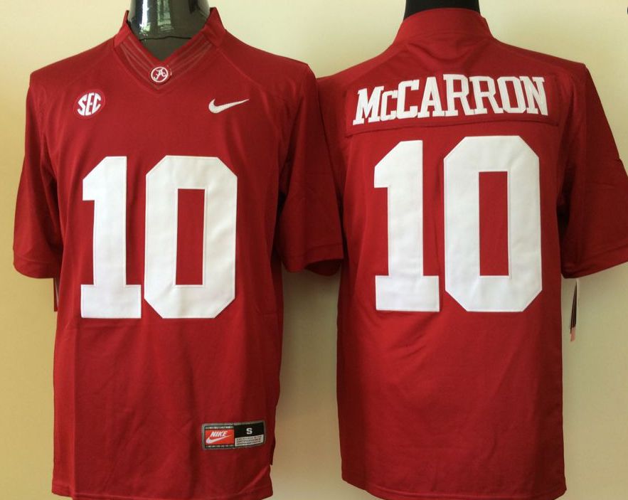 Men Alabama Crimson Tide #10 Mccarron Red Nike 2025 NCAA Jersey